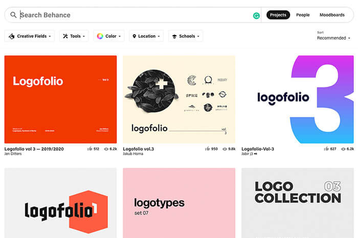 behance logo design search