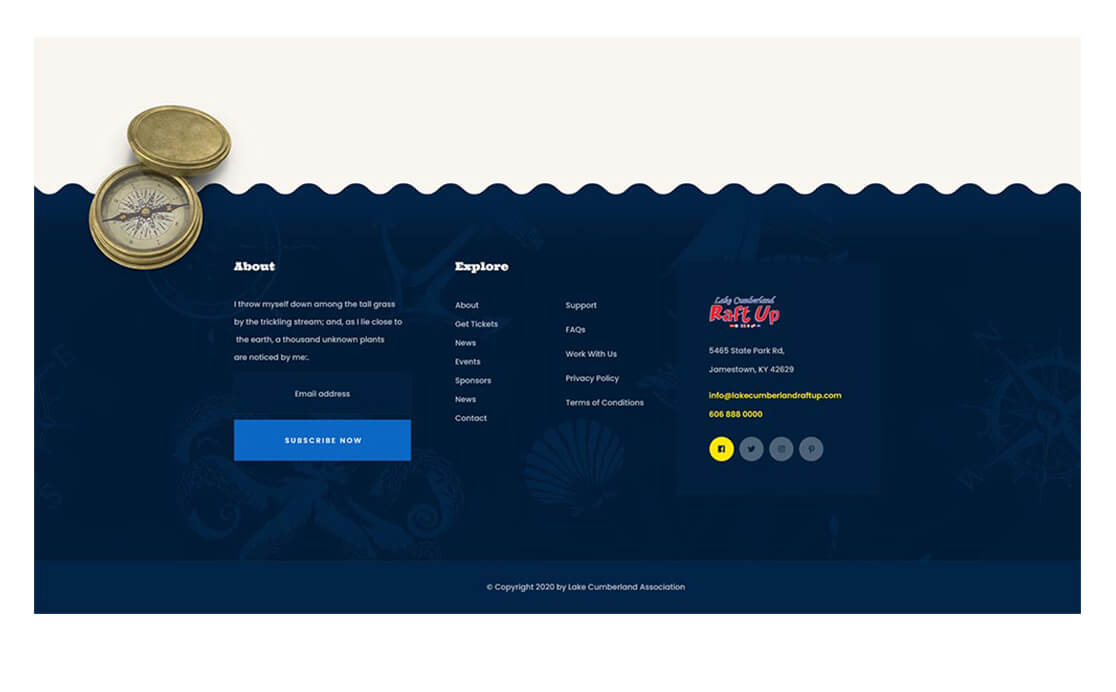 Event Raft Up Branding Landing Page