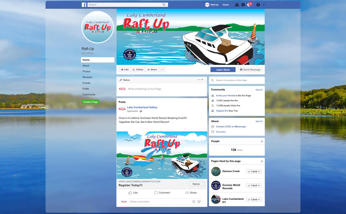 Event Raft Up Branding Facebook Page
