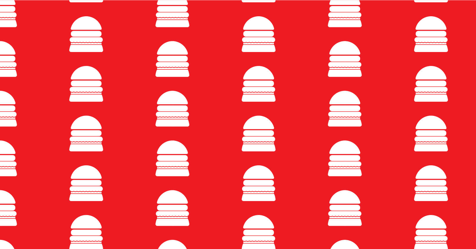 burger pattern red white