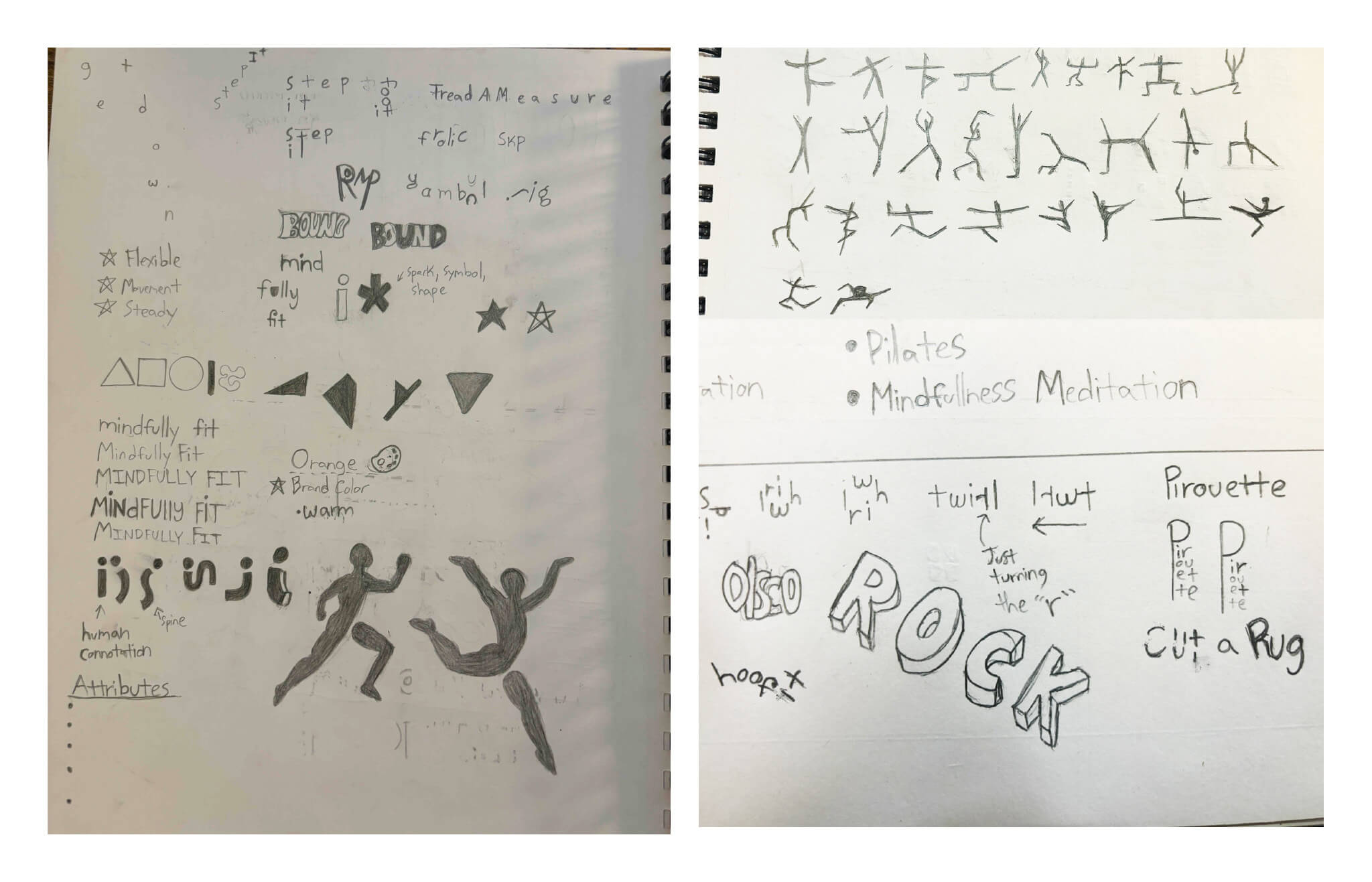 ideation ideas sketching spinal health and wellness logo