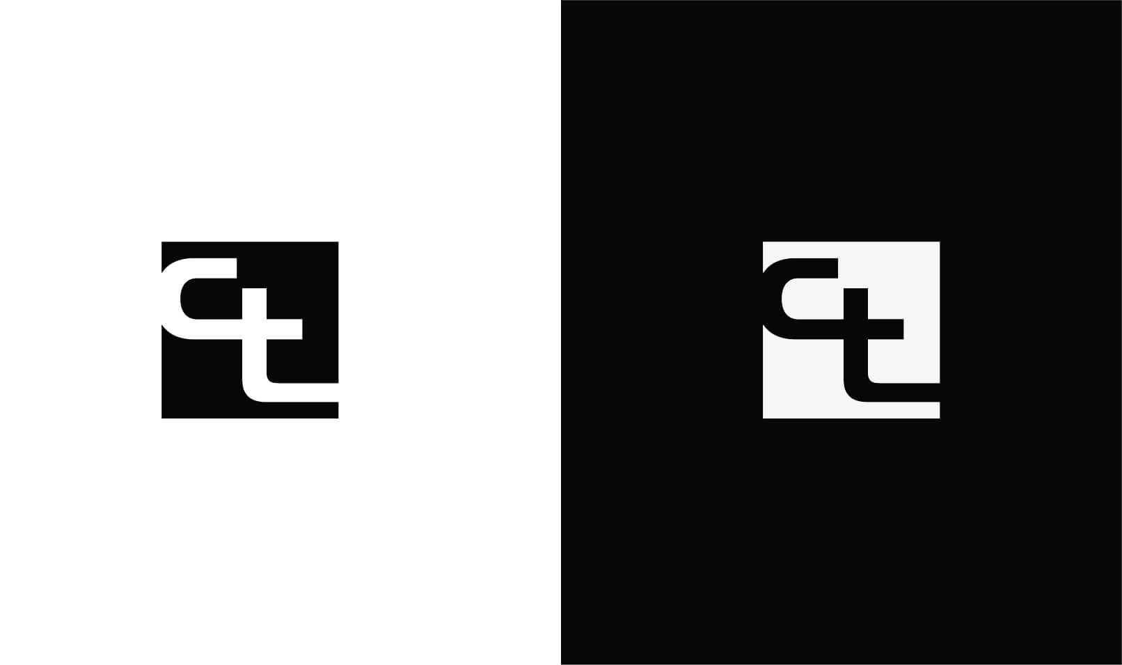 logo mark black and white